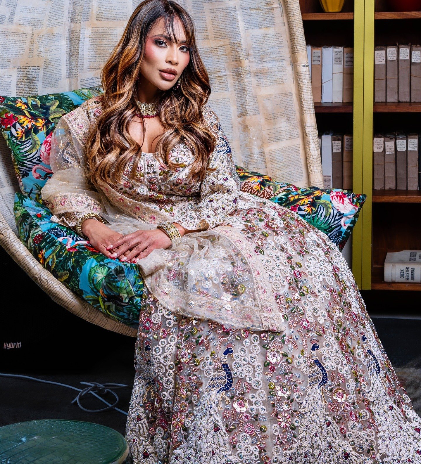 Embroidered bridal fashion